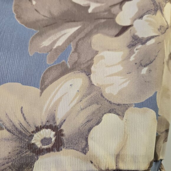 Vintage 90s Y2K Fairy Romantic Babydoll Sheer Floral Maxi Dress Blue Sleeveless - Picture 8 of 14